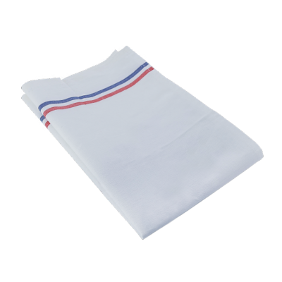 Torchon avec bandes tricolores - 100% coton