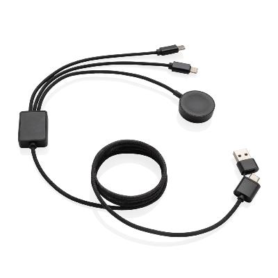 Câble 6 en 1 avec chargeur de montre en rPET