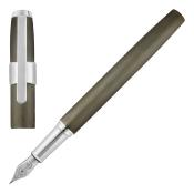 Parure Block Brushed Gun (stylo bille & stylo plume)
