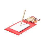 Bloc-mémo magnétique avec figurines de Noël