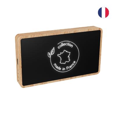 Powerbank lumineuse en bois de chêne - Made in France