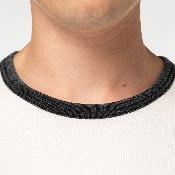 T-shirt à bords contrastés en coton biologique - Homme