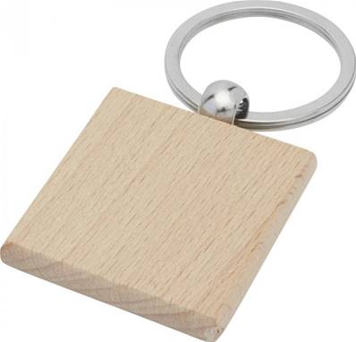 Porte-clés carré en bois de hêtre