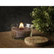 Bougie parfumée avec mèche en bois