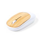 Souris optique sans fil avec surface en bambou