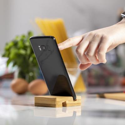 Support pour appareils mobiles en bambou