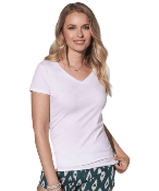 T-shirt col V Femme - 170 g