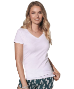 T-shirt Col V Femme 170g