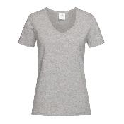 T-shirt col V - Femme - 155 g