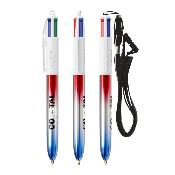 BIC® 4 Colours® Flags Collection avec Lanyard