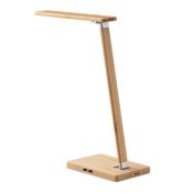 Lampe de Bureau pliable en Bambou avec Chargeur sans fil