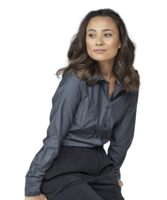 Chemise coton à manches longues - Femme