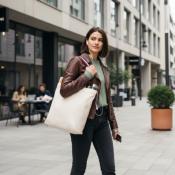 Sac shopping avec anses tricolores – 240g