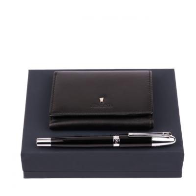 Parure stylo roller black