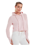 Sweat à capuche court pour Femme