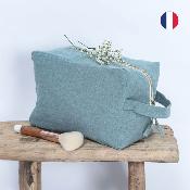 Trousse de toilette en lin lavé