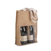 Sac porte-bouteilles en jute