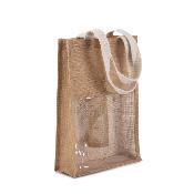 Sac porte-bouteilles en jute