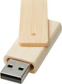 Clé USB rotative en bambou - 16 Go