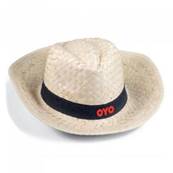 Chapeau en paille blanche avec biais paille