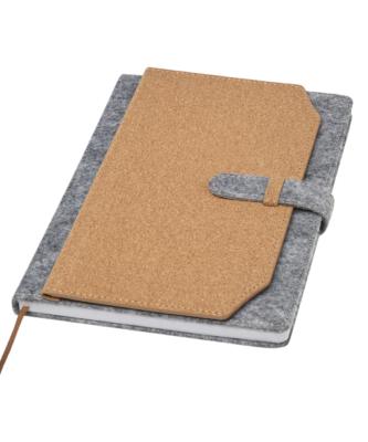 Carnet A5 en feutrine recyclée et liège