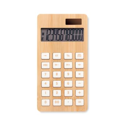 Calculatrice à double alimentation en ABS et en bambou