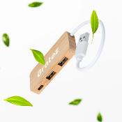 Port USB en bambou