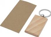 Porte-clés rectangulaire en bois de hêtre