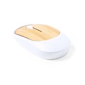 Souris optique sans fil avec surface en bambou
