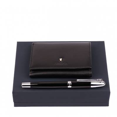 Parure stylo roller black
