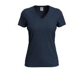T-shirt col V - Femme - 155 g
