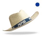 Chapeau en paille blanche avec biais paille