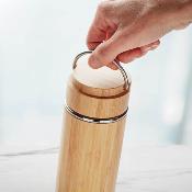 Bouteille à double paroi en bambou