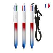 BIC 4 Colours Flags Collection avec Lanyard