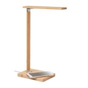 Lampe de Bureau pliable en Bambou avec Chargeur sans fil