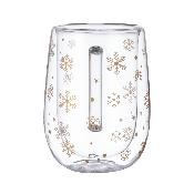 Mug isotherme en verre avec motif de Noël - 400 ml