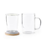 Tasse à thé avec couvercle en bambou
