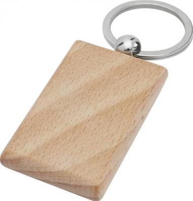 Porte-clés rectangulaire en bois de hêtre