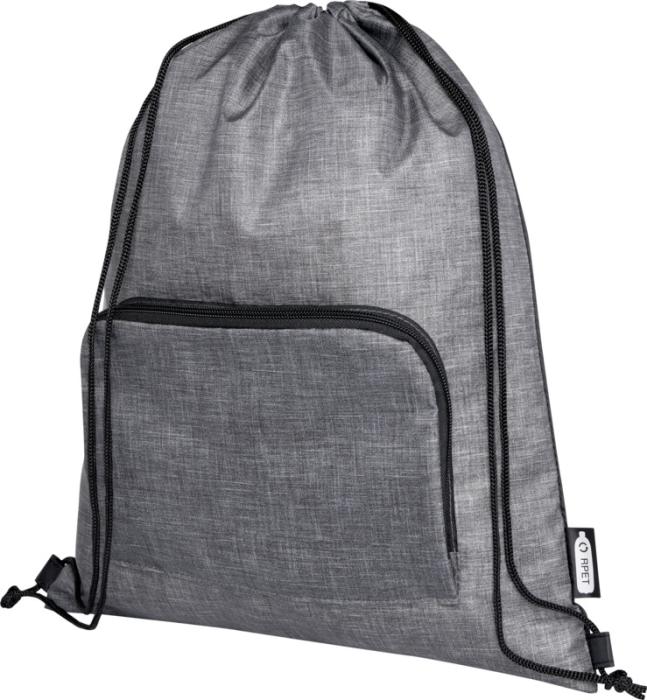 Sac à cordon pliable en polyester recyclé
