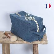 Trousse de toilette en lin lavé