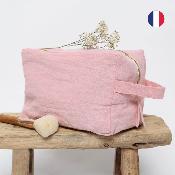 Trousse de toilette en lin lavé