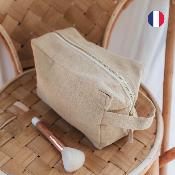 Trousse de toilette en lin lavé