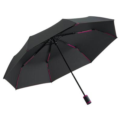 Parapluie de poche noir en toile recyclée