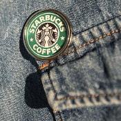 Pin's rond avec attache papillon - 20 mm