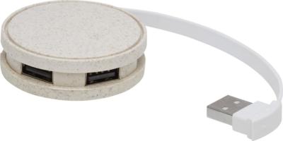Hub USB 2.0 - Paille de blé