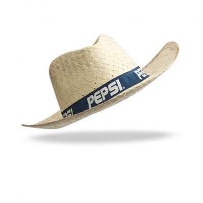 Chapeau en paille blanche avec biais paille