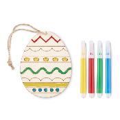 Set de coloriage sur œuf en bois