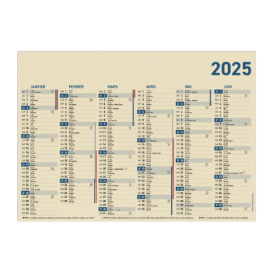 Calendrier canne à sucre