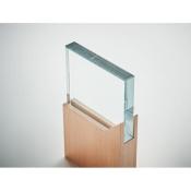 Trophée en cristal et bois de hêtre