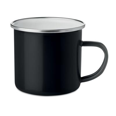 Mug vintage en métal émaillé